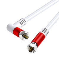 Cable Coaxial para Antena HDTV RG6 1080P, Tipo F Macho a Macho, con Conductor de Cobre Desnudo, Blindaje Trenzado y Revestimiento de PVC, 75 Ohmios