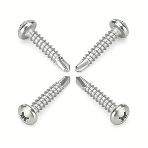 Vis autoperceuses Tek Yaente Factory M4.2-M4.8 pour tôle d'acier, acier inoxydable 410, tête fraisée Phillips avec rondelle - Product Image 2