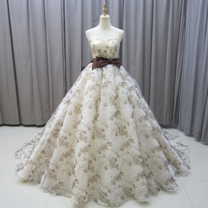 Robe de soirée dos nu pour femme, imprimé floral, manches détachables, robe de bal pour anniversaire, Mz0004 - Product Image 4