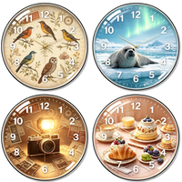 Horloge murale mécanique Art Déco à cadran convexe en verre et PVC, best-seller, pour la décoration de salon et de maison