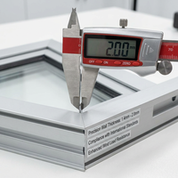 Fenêtre à battant en alliage d'aluminium à isolation thermique, verre clair, conception hermétique, certifiée Energy Star pour usage domestique