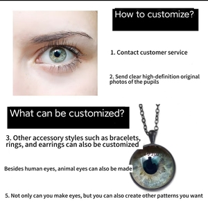 Haomi gran oferta Unisex personalizado pupila Iris ojo collar nueva <span class=keywords><strong>pareja</strong></span> cristal - Product Image 5