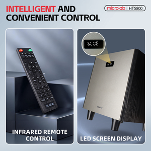 Sistema <span class=keywords><strong>de</strong></span> Cine en Casa Microlab HTS800 5.1 Canales, Subwoofer <span class=keywords><strong>de</strong></span> 8 Pulgadas, 180W RMS <span class=keywords><strong>de</strong></span> Potencia, Bajos Profundos para Teléfono Móvil, Experiencia Cinematográfica Inmersiva - Product Image 5