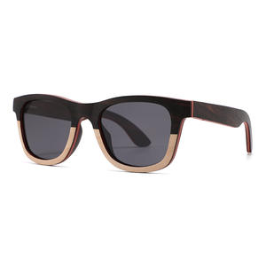 Gafas de Sol de Madera Unisex con Lentes Polarizadas TAC UV400, Montura Ovalada Clásica, Cómodas, a la Moda, Protección Solar - Product Image 3