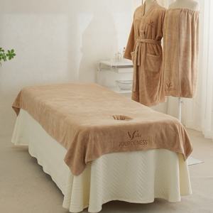 Khaki Lightweight and Highly Absorbent Quick Drying Towels Premium Quality <strong>Flannel</strong> <strong>Face</strong> <strong>Cloths</strong> With Customized logo - Product Image 3