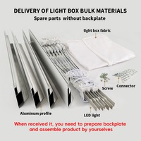 Araba güzellik filmi tamir dükkanı fuar standı led işıklı ışık kutusu fabricsoft film tavan ışık kutusu fabricstretch tavan