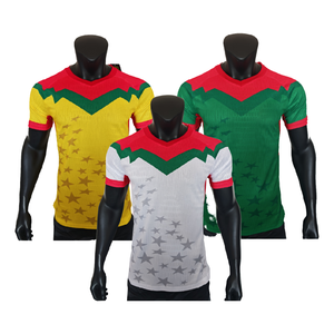 เสื้อฟุตบอล Burkina Faso ใส่ถ้วยแอฟริกาเบอร์ทรานด์ลายม้าสีเข้ม Edmond tapsoba Gustavo แห้งเร็วบริการ OEM - Product Image 2
