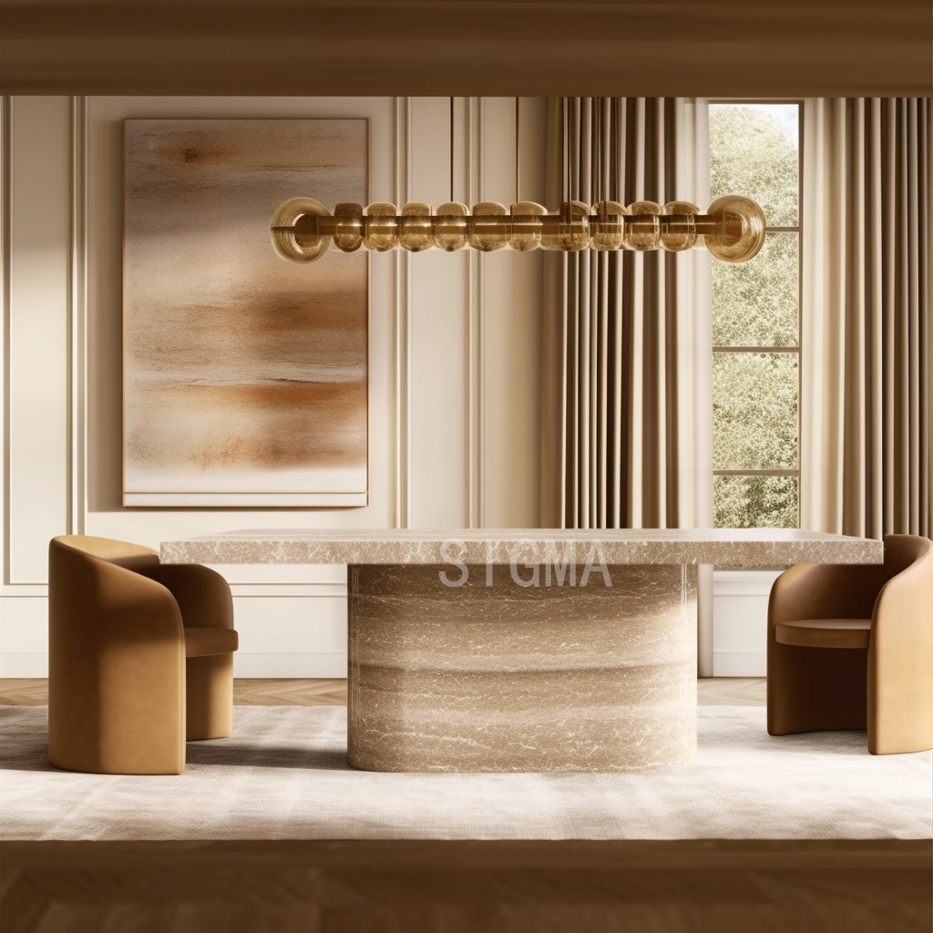 2023 Luxury Wooden Dining Table Set Solid Wood Dining Restaurant Furniture