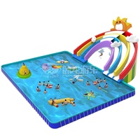 Toboggan gonflable extérieur d'amusement commercial Offre Spéciale grand parc aquatique toboggans avec piscine pour adultes