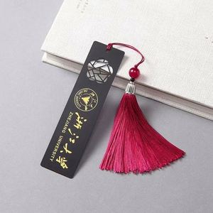<b>Metal</b> <b>Bookmark</b> with Leather Tassel High-end Business Gift - Product Image 4
