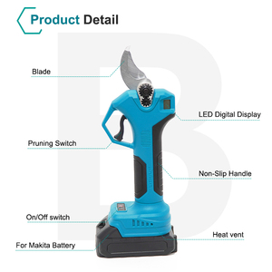 Tijeras de Podar Eléctricas de Alta Calidad en Oferta, con Motor sin Escobillas de Litio, Cuchilla SK5 de 2.5-4.0CM, Color Azul - Product Image 4