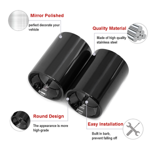 SYPES voiture tuyaux d'échappement pour <span class=keywords><strong>BMW</strong></span> <span class=keywords><strong>X1</strong></span> F48 embout d'échappement mise à niveau 304 acier inoxydable <span class=keywords><strong>M</strong></span> <span class=keywords><strong>Performance</strong></span> système d'échappement silencieux pointe tuyau d'échappement - Product Image 4