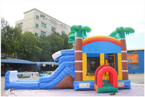 Castillo inflable de jungla <span class=keywords><strong>Tropical</strong></span> Jumping Combo Bounce House Backyard Castillo Inflable Jungla inflable Jumping Bouncer - Product Image 5