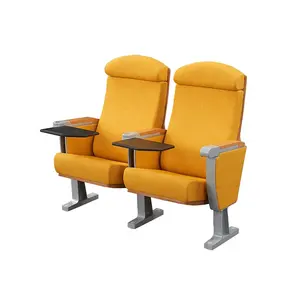 Price Audience Auditorium Seating Best Normal Size MovableChurch Public Cinema Theater Seats Chair with Tablet YA-L167A