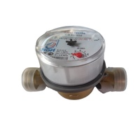 R160 DN 15 Medidor de agua mecánico de chorro único DN 20 Lector de medidor de agua de chorro único de latón con línea de pulso
