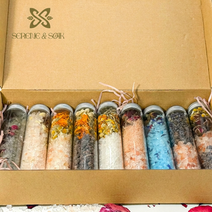 S&Soak - Sal <span class=keywords><strong>de</strong></span> Baño <span class=keywords><strong>de</strong></span> Cristal del Himalaya Ecológica Personalizada al por Mayor, con Aroma a Rosa y Lavanda, para Relajación, Curación y Desintoxicación, 100 g - Product Image 1