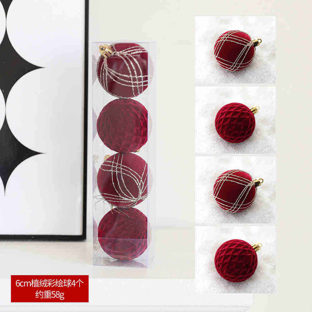 6CM flocking colored drawing ball