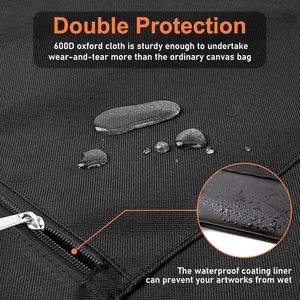 Bolsa de transporte de arte, Cartera de trabajo artístico, bolsa de tablero de dibujo, almohadilla de dibujo para pintura, bolsa de almacenamiento para paleta, pinturas, pinceles - Product Image 4