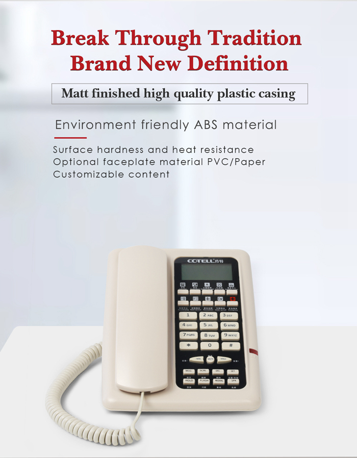 Magnetic hook-switch 1-Line Analogy Corded Guestroom Display Landline Telephone Home Office Business Phone