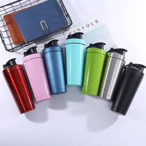 BPA Livre de Aço Inoxidável Isolado a Vácuo Shaker Cup 24oz Cup Holder Perfeito Para Proteína Shakes Café Gelado Mantém a Temp Por Horas