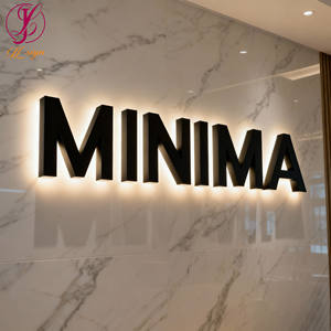 <span class=keywords><strong>Letras</strong></span> de acero inoxidable retroiluminadas a prueba de agua para exteriores, letrero LED personalizado de metal para la entrada del vestíbulo de un edificio de oficinas o empresa. - Product Image 2