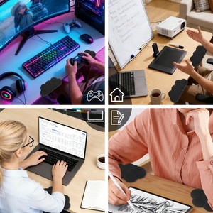 Nouveau tapis de souris en PORON antidérapant en forme de L avec coussinets de bord pour clavier à mémoire de forme, <span class=keywords><strong>repose</strong></span>-poignet pour jeux et <span class=keywords><strong>bureau</strong></span> - Product Image 4
