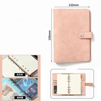 Cahier d'affaires Mini Type 6 Anneau Spirale Travail Agenda Journal Budget Classeur Couverture En Cuir Pu A5 A6 A7 Classeur