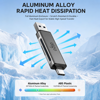Transfert de données rapide 5 Gbps, lecteur de carte SD USB 3.0 Type-C en aluminium, adaptateur de clé USB OTG pour ordinateur, MacBook Pro, ordinateur portable