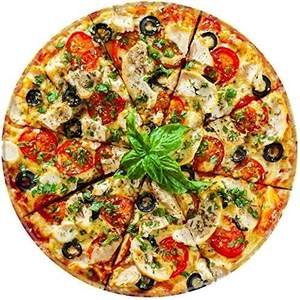 Manta de cama de pizza, manta de comida y mantas para adultos de 71 pulgadas, manta de toalla de lana suave y cómoda redonda para sofá cama - Product Image 1