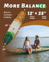 ITAOSTAR 12'x35"x6" 2026 Nouvelle Arrivée Planche de Paddle Gonflable de Pêche Extra Large 5 Ailerons Portable pour Lacs