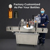 Machine de remplissage et de remplissage en ligne, pour flacons d'huiles essentielles, contenants, bouteilles, pour parfum, huile essentielle, liquide, machine de remplissage, v