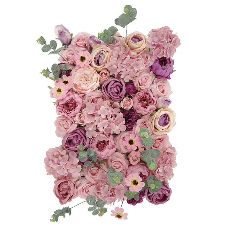 New fashion 3d paper pink flower wall panels backdrop price