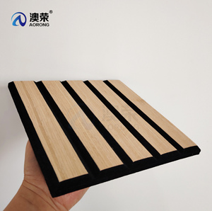 Polyester cảm thấy ủng hộ akupanel khuếch tán âm thanh <span class=keywords><strong>echo</strong></span> hấp thụ gỗ Veneer v-rãnh tấm âm thanh cho tường trần trang trí nội thất - Product Image 1