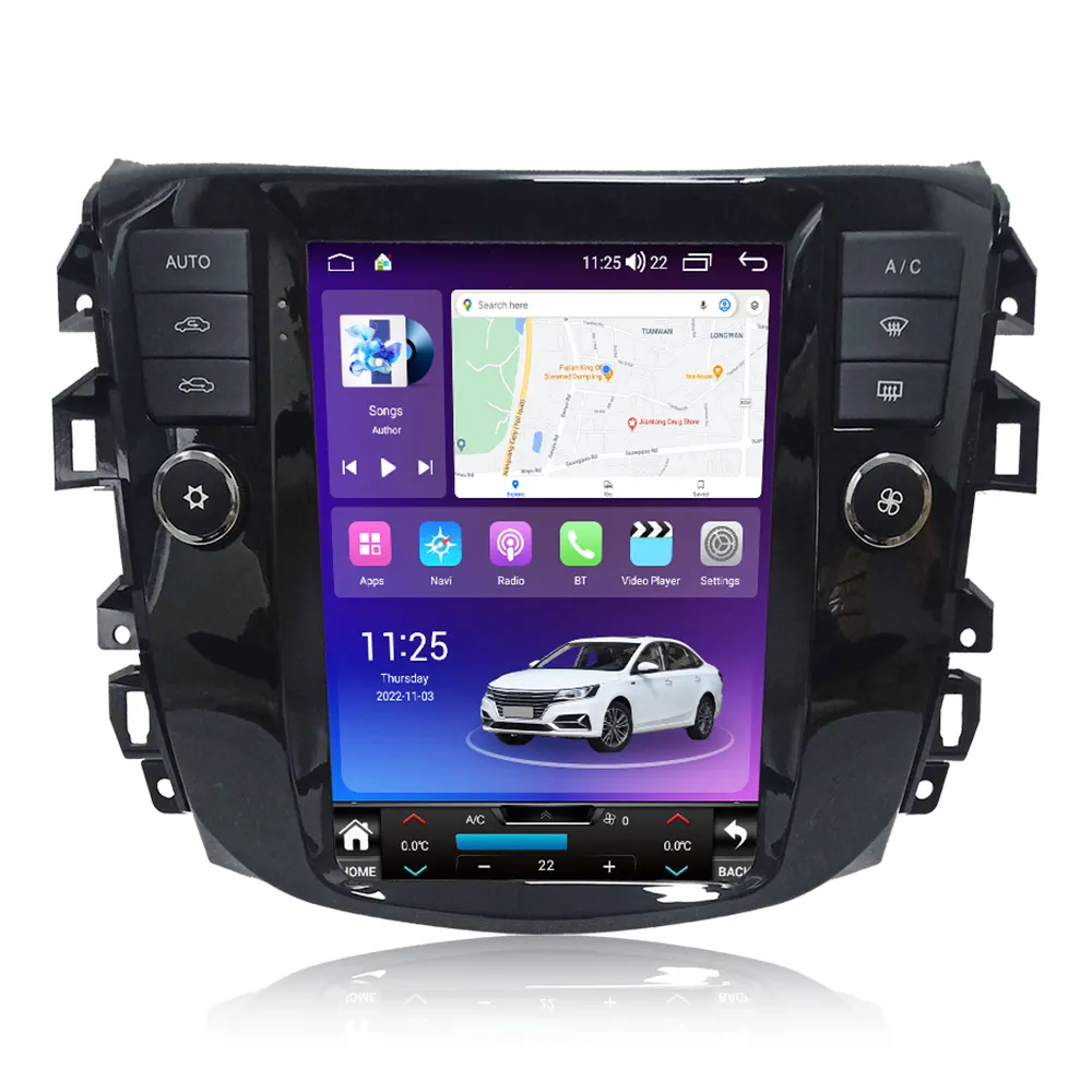 tesla model Android vertical screen Car Radio GPS Navigation player for Nissan Navara Terra NP300 2018-2020