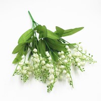 Bunga Lily Artifisial YL untuk Dekorasi Pernikahan, Thanksgiving, Hiasan Ruang Tamu, Buket Pengantin, Bunga Plastik 7 Cabang