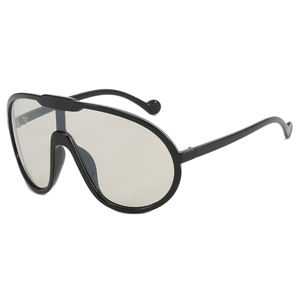 女式超大太阳镜新款大飞行员设计UV400光学镜片一体式镜框制作PC男士时尚太阳镜 - Product Image 4