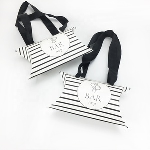 Custom Logo Design Cardboard Pillow Paper Soap Packaging Box