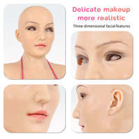 Prothèse mammaire en silicone complète pour homme, taille D E, pour cosplay, costume de fête d'Halloween, masque, déguisement, seins féminins