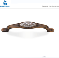 Meubles classiques en bois laiton Antique armoires de cuisine porte tiroir tire meubles boutons en céramique poignées