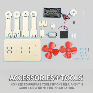 Diy Houten Wind Aangedreven Generator Model Wetenschap Experimenten Kits Elektrische Energie Conversie Leren Speelgoed Voor Kinderen - Product Image 5