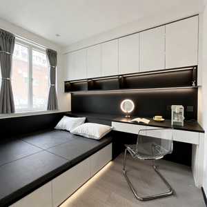 Ensemble de placard tatami moderne en bois personnalisé pour petite chambre, avec armoire de rangement, pour hôtel et villa - Product Image 2