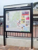 Panneau d'affichage à énergie solaire Panneau d'affichage sans fil Panneau publicitaire Lumière de sécurité pour patio Porte arrière Bâtiment Arrêt de bus