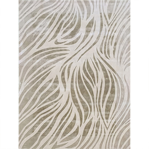 Fábrica de alfombras de China Patrón en forma de hoja natural moderno Alfombra de seda de bambú Alfombra de lujo personalizada hecha a mano suave - Product Image 2