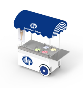 <strong>4</strong> Pot Cart Commercial Ice Cream Cart Featuring a Dynamic Frozen Storage <strong>System</strong> and Churning <strong>Program</strong> Fresh Direct Serve Ice Cream - Product Image 4