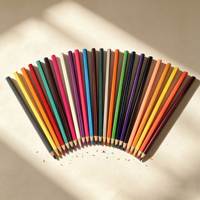Ensemble de crayons de couleur personnalisés avec logo, 12/24 couleurs, hexagonaux, en bois naturel, 7 pouces, non solubles, certifiés ISO pour l'art