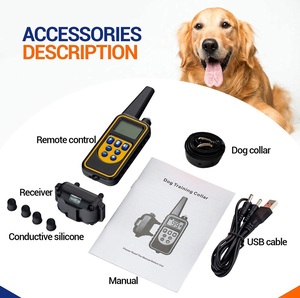 Collier de dressage pour chien rechargeable, collier de dressage à choc étanche, collier de dressage <span class=keywords><strong>longue</strong></span> <span class=keywords><strong>portée</strong></span>, niveaux de choc réglables, collier de choc - Product Image 6