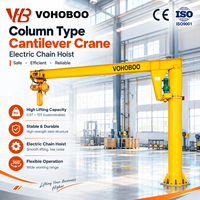 Grue à flèche électrique murale de 2 tonnes avec télécommande, certifiée CE, prix usine OEM pour atelier, garage, port
