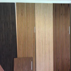 לוח דק חום Mdf עץ דק קיר אטימות קול קישוט לוח 3D לוח לוחות אקוסטיים מעץ