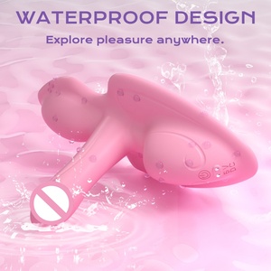 XLN Sit Ride Dildo Vibrator Remote Control 10 Getaran G-Spot Klitoris Anal Prostat Stimulasi Saddle USB Rechargeable Tahan Air - Product Image 6