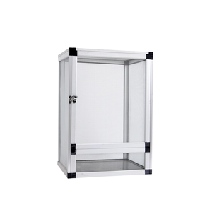 Nefes küçük sürüngen kafes katı hayvan alüminyum alaşım çıkarılabilir evcil hayvan kafesi kertenkele bukalemun plastik besleme kafesi Metal - Product Image 1